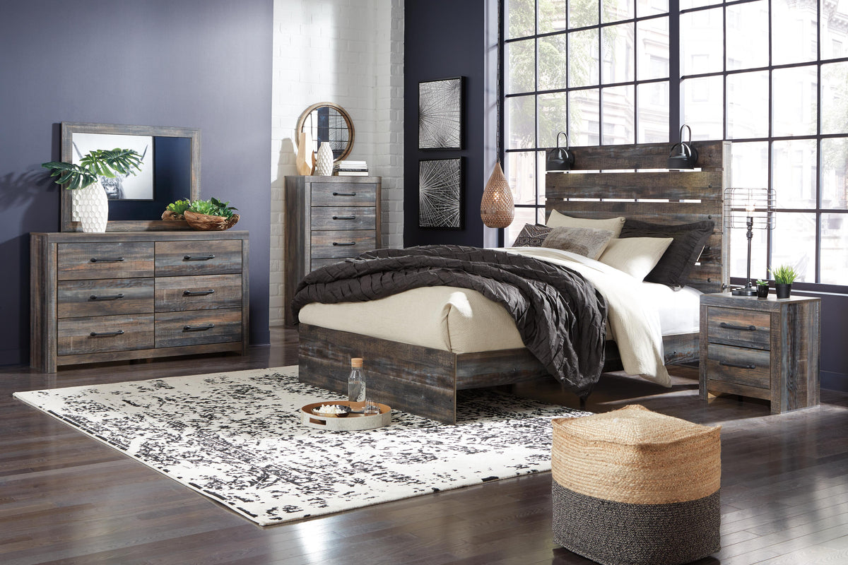 Drystan Panel Bed, Dresser, Mirror, Chest and Nightstand - Multi  (B211-SI) - Image 14
