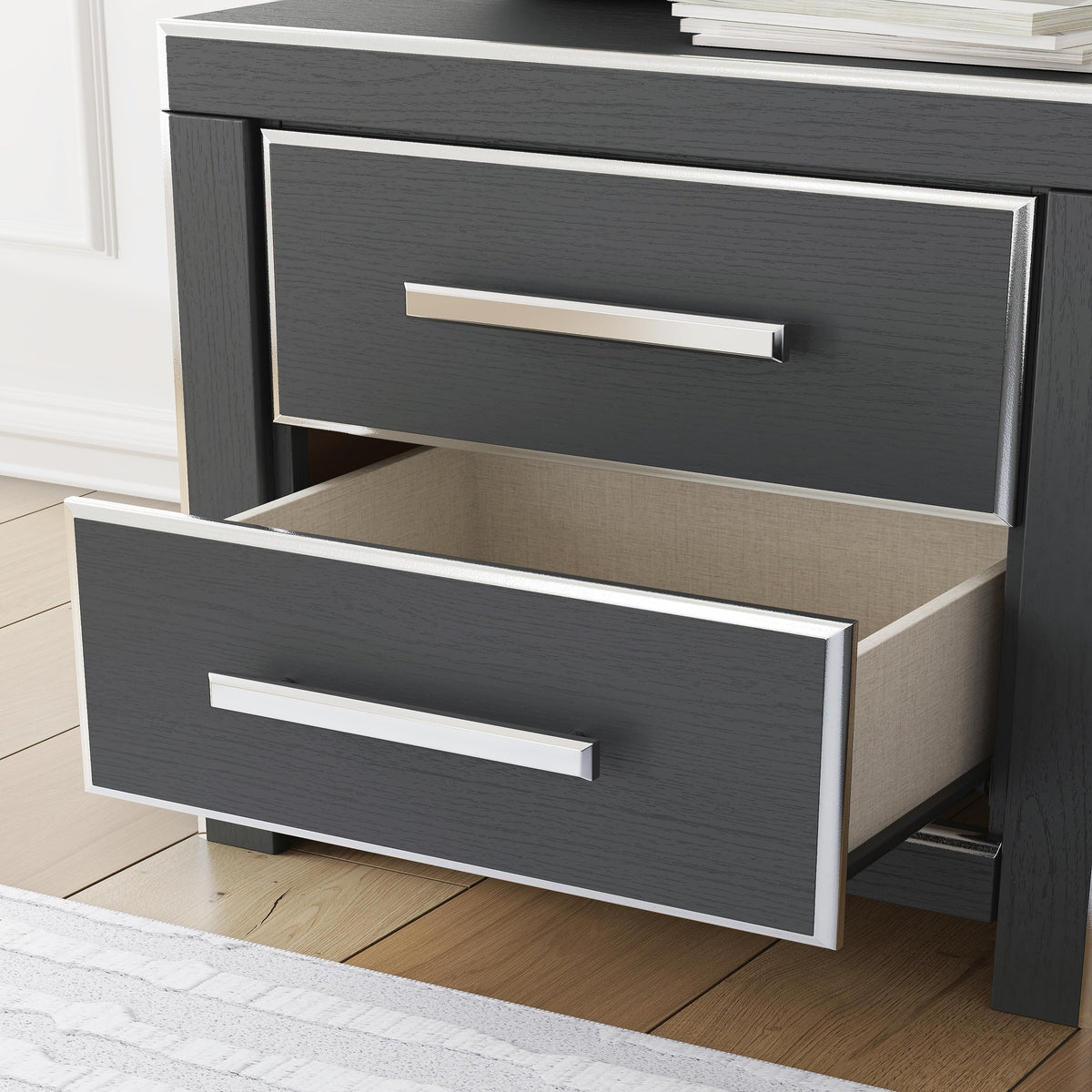 Zuraleus Queen Upholstered Bed, Dresser, Mirror and Nightstand (PCB3380-SI) - Image 24