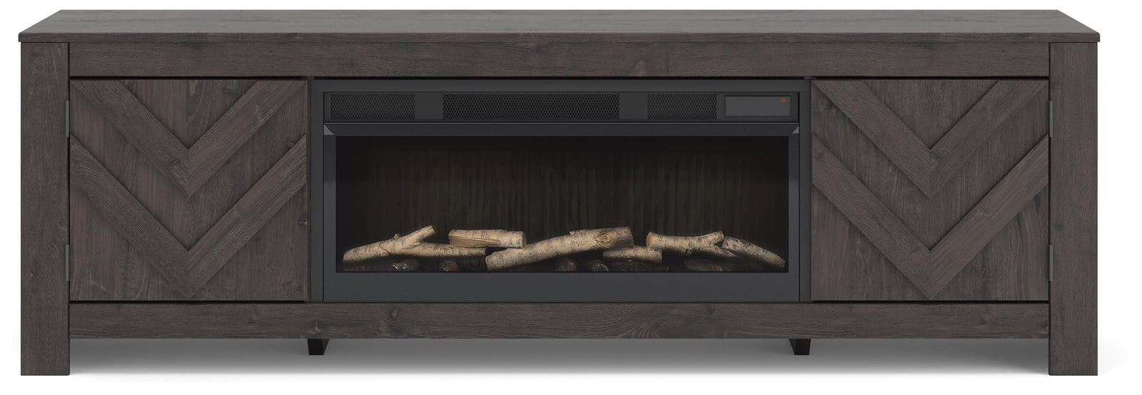 Cayboni 71 TV Stand with Electric Fireplace (W3789-SI) - Image 3