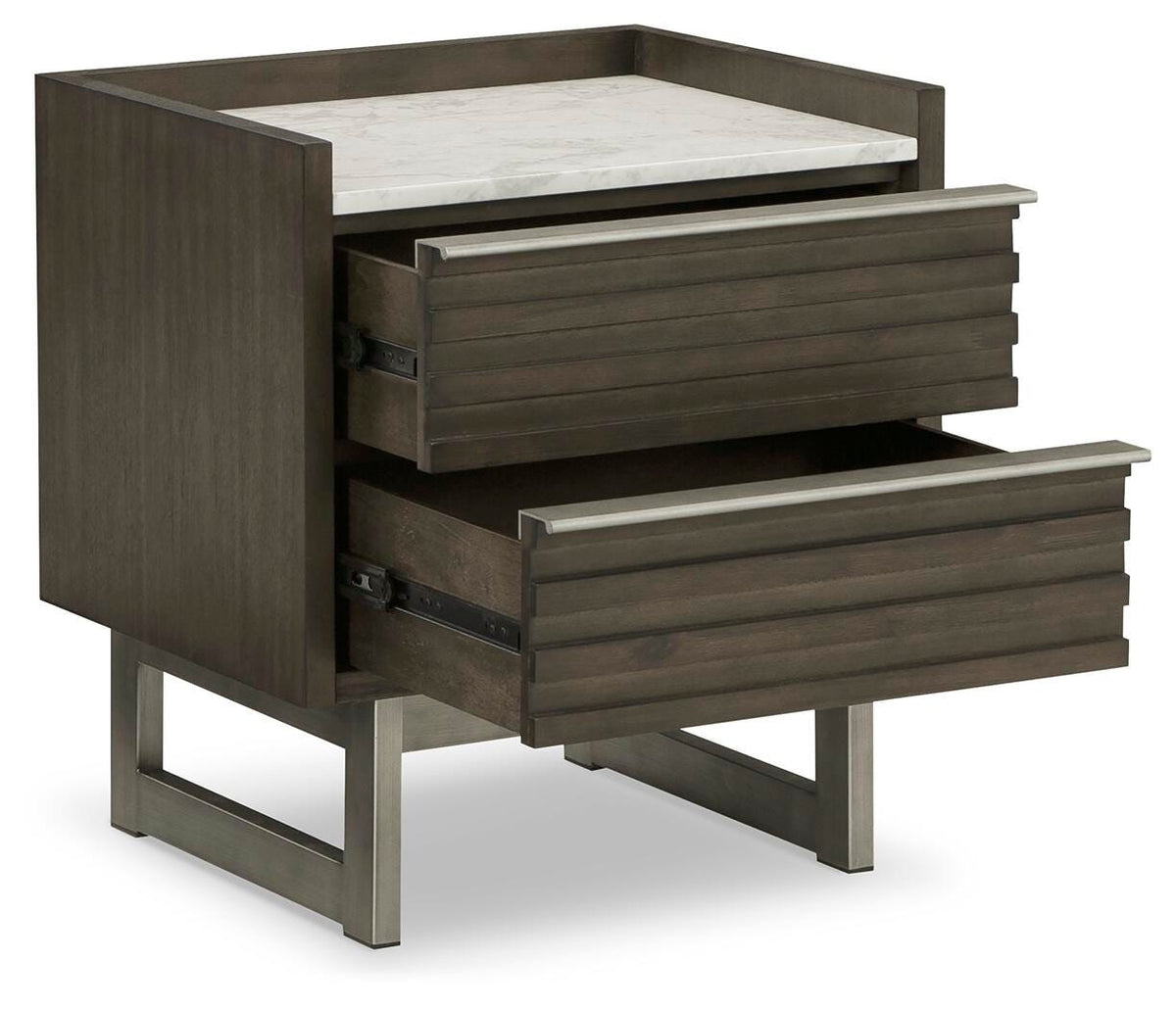 Arkenton Nightstand - Grayish Brown/White  (B786-SI) - Image 3