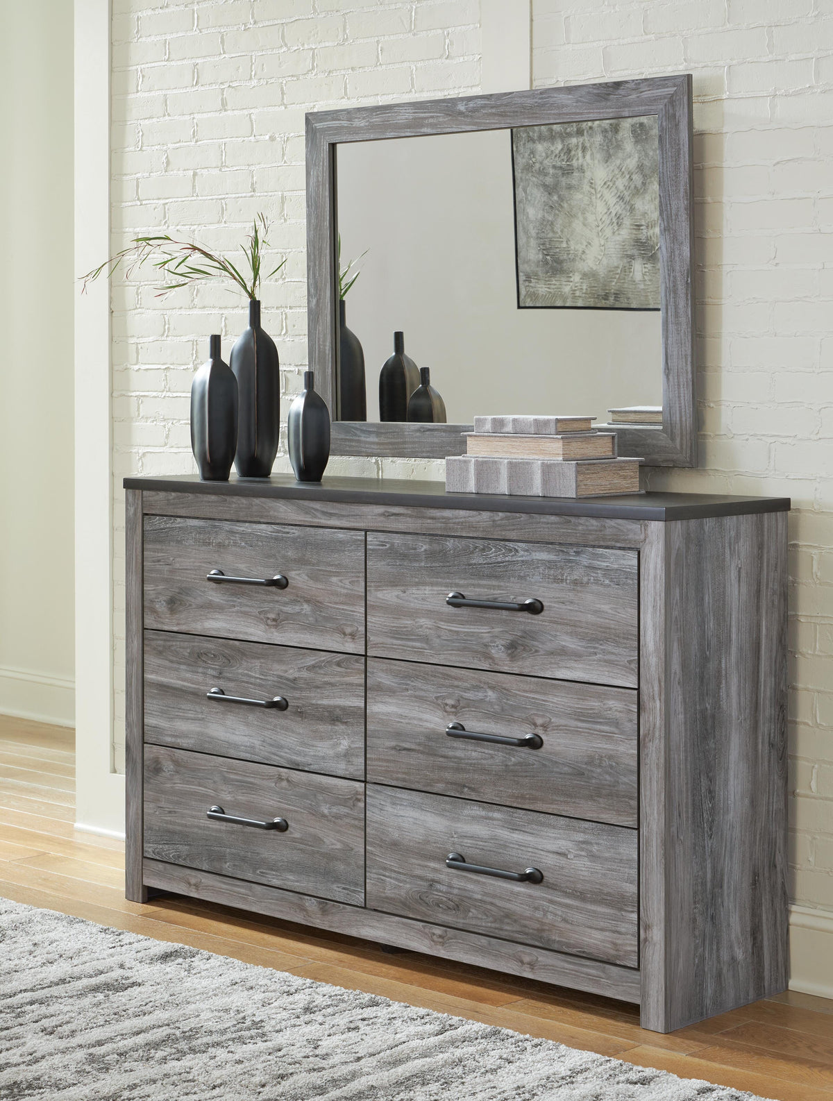 Bronyan Dresser and Mirror - Dark Gray  (B1290-SI) - Image 3
