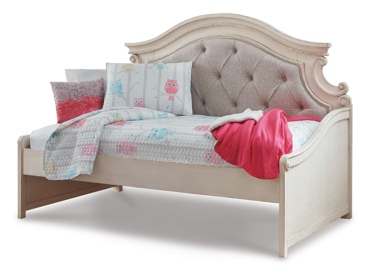 Realyn Daybed with 1 Large Storage Drawer (Youth) - Chipped White  (B743-SI) - Image 4