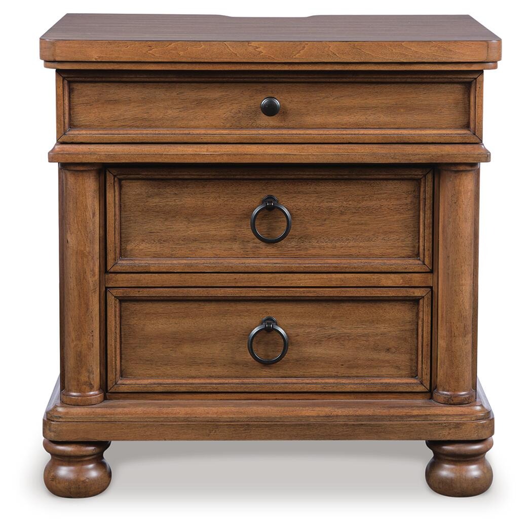 Rowlenstown King Poster Bed, Dresser and 2 Nightstands (PCB824-SI) - Image 13
