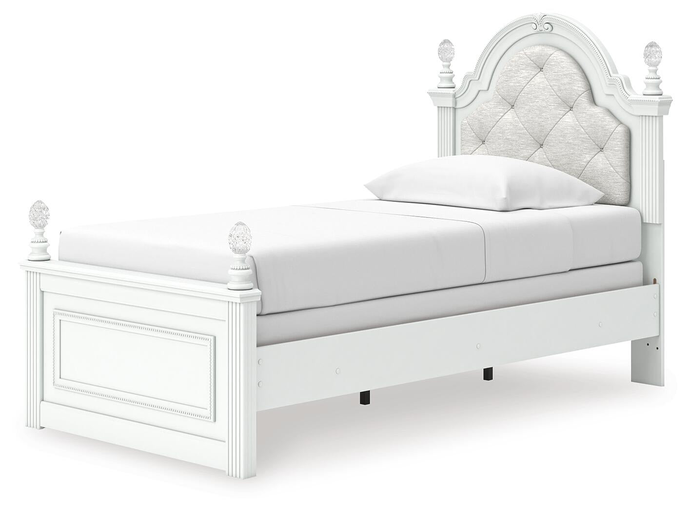 Kozlani Twin Upholstered Panel Bed, Dresser and Mirror (PCB1819-SI) - Image 7
