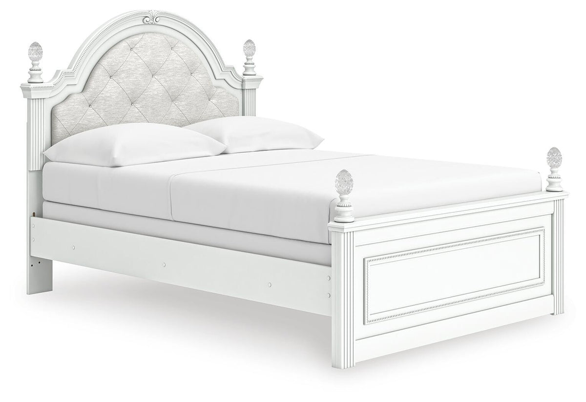 Kozlani Full Upholstered Panel Bed, Dresser and Mirror (PCB1819-SI) - Image 3
