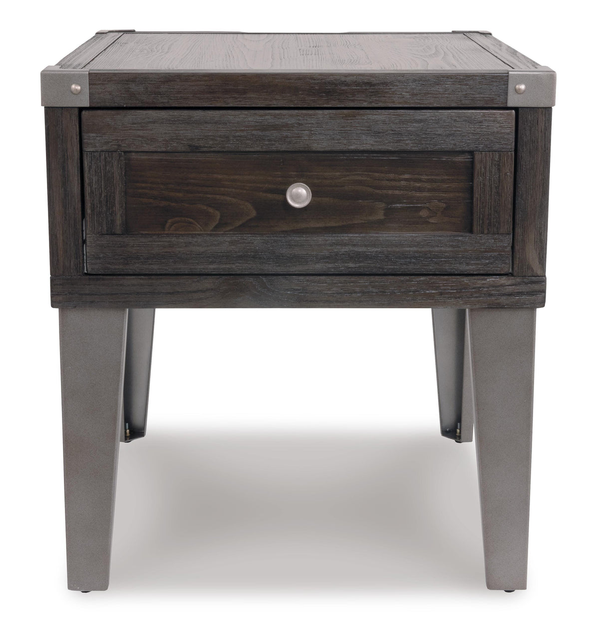 Todoe End Table with USB Ports &amp; Outlets - Dark Gray  (T901-SI) - Image 5