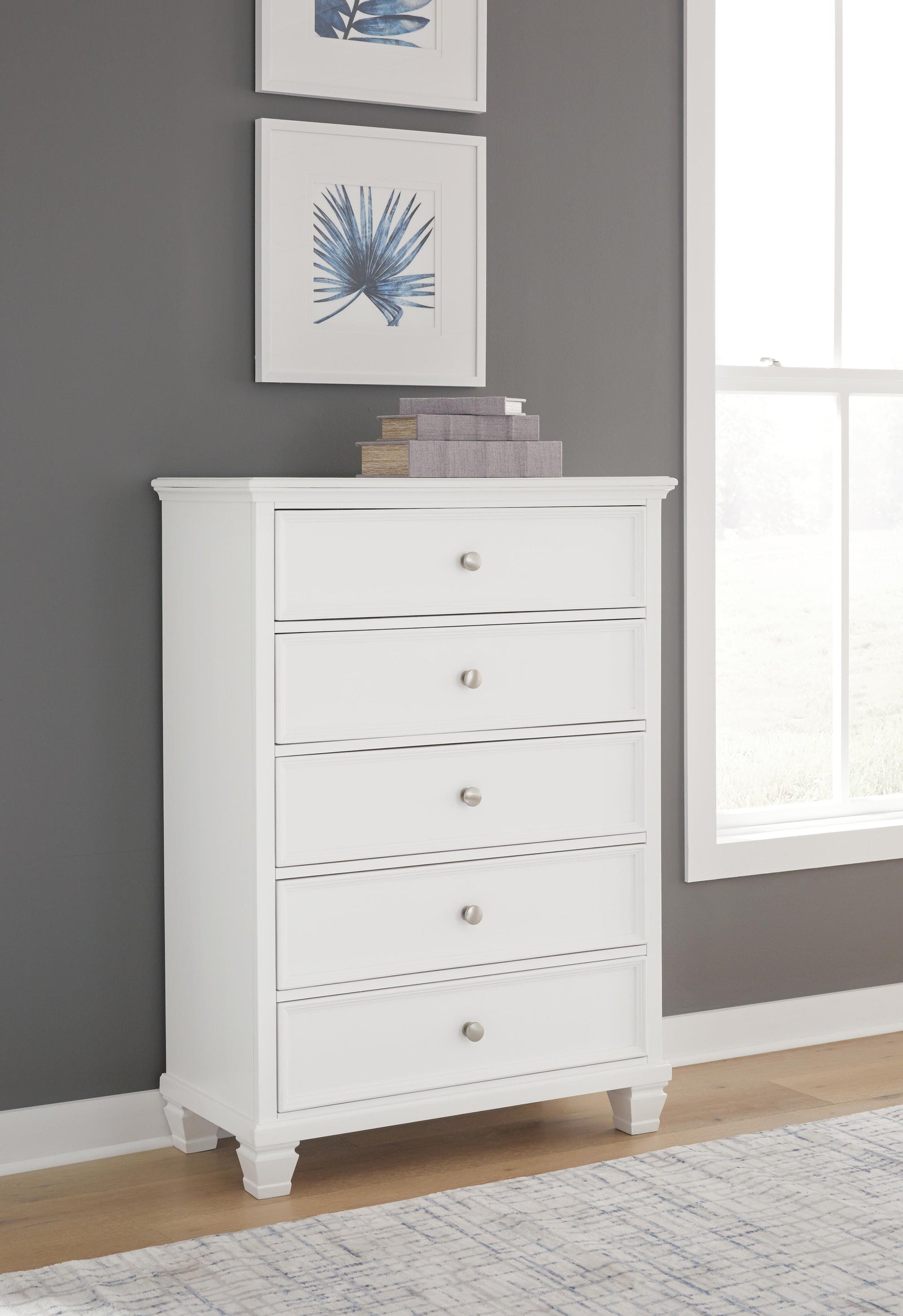 Fortman Panel Bed, Dresser, Mirror, Chest and Nightstand - White  (B680-SI) - Image 32