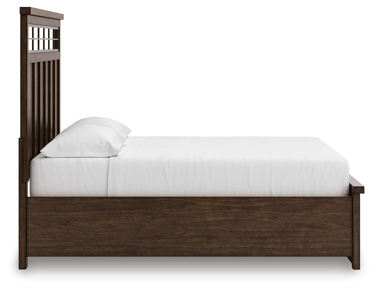 Taffenbrook Panel Storage Bed - Medium Brown  (B849-SI) - Image 7
