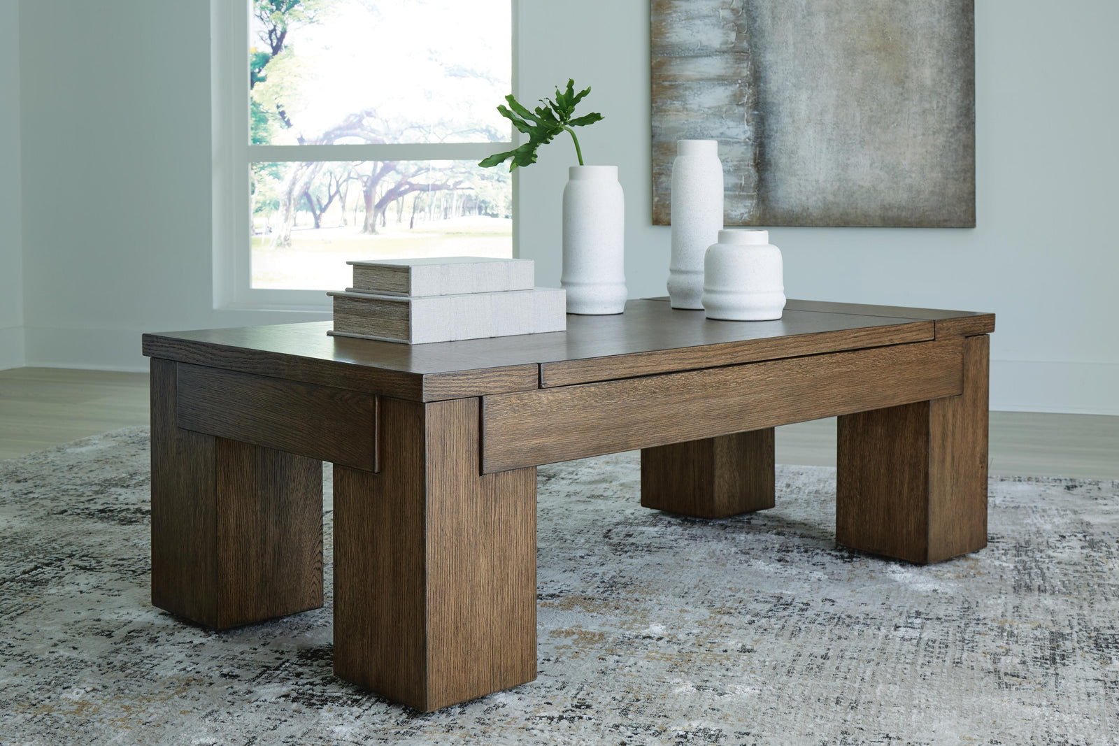 Rosswain Lift-top Coffee Table and 2 End Tables - Warm Brown  (T763-SI) - Image 11