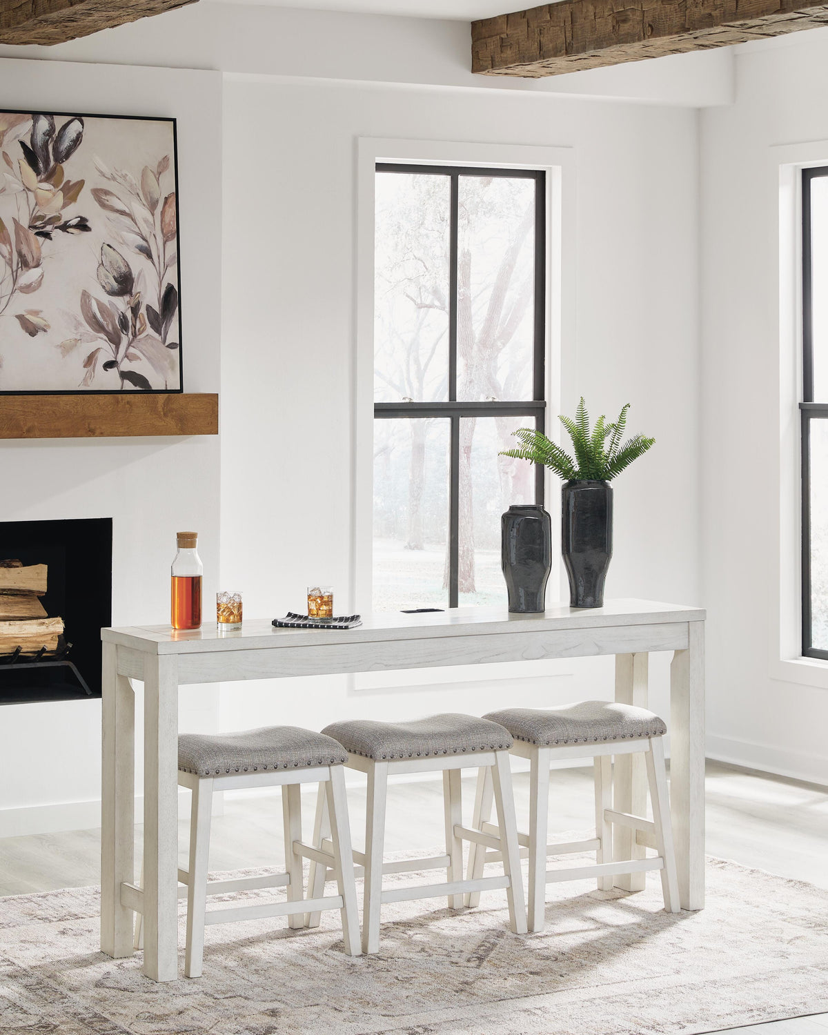 Robbinsdale Counter Height Dining Table and 3 Barstools Set (D642-SI) - Image 8