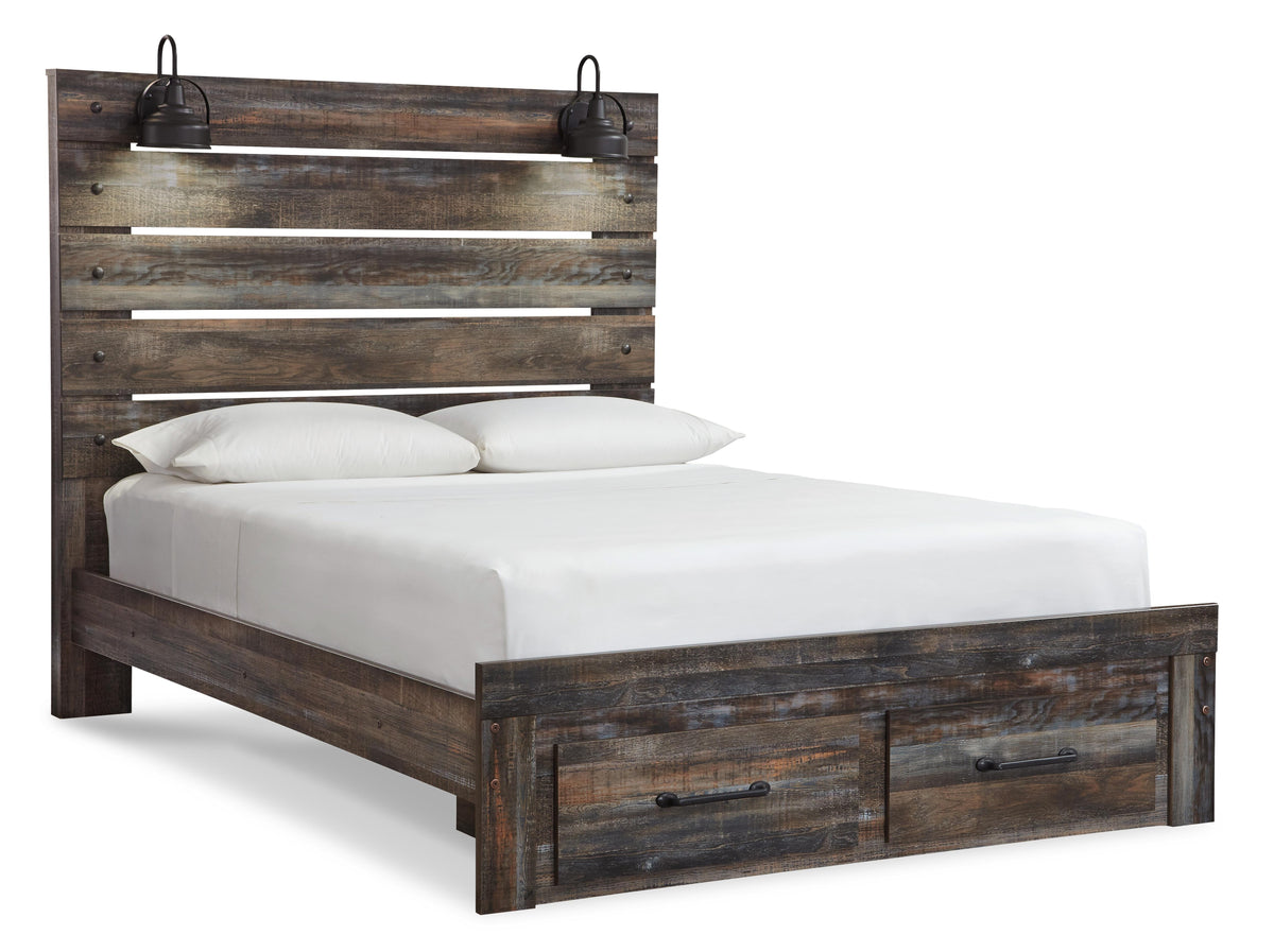 Drystan Panel Storage Bed, Dresser and Mirror - Multi  (B211-SI) - Image 3