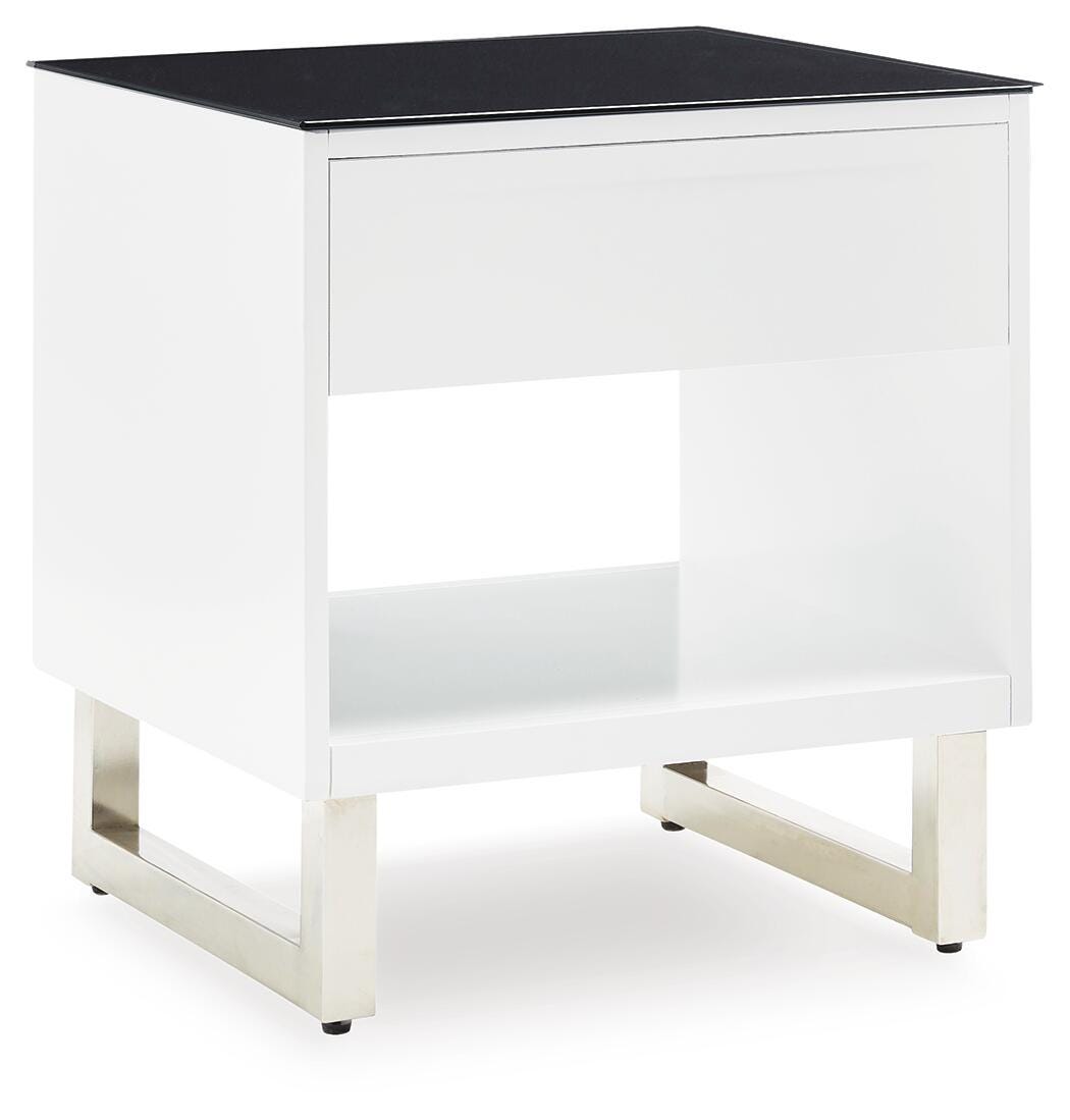 Gardoni End Table - White/Black  (T756-SI) - Image 5