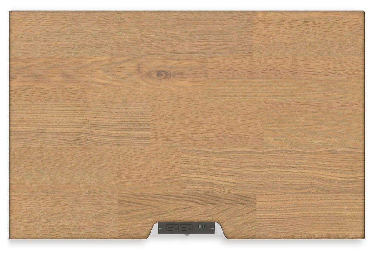 Ashbryn Panel Bed, Dresser, Mirror and 2 Nightstands - White/Natural  (B844-SI) - Image 22