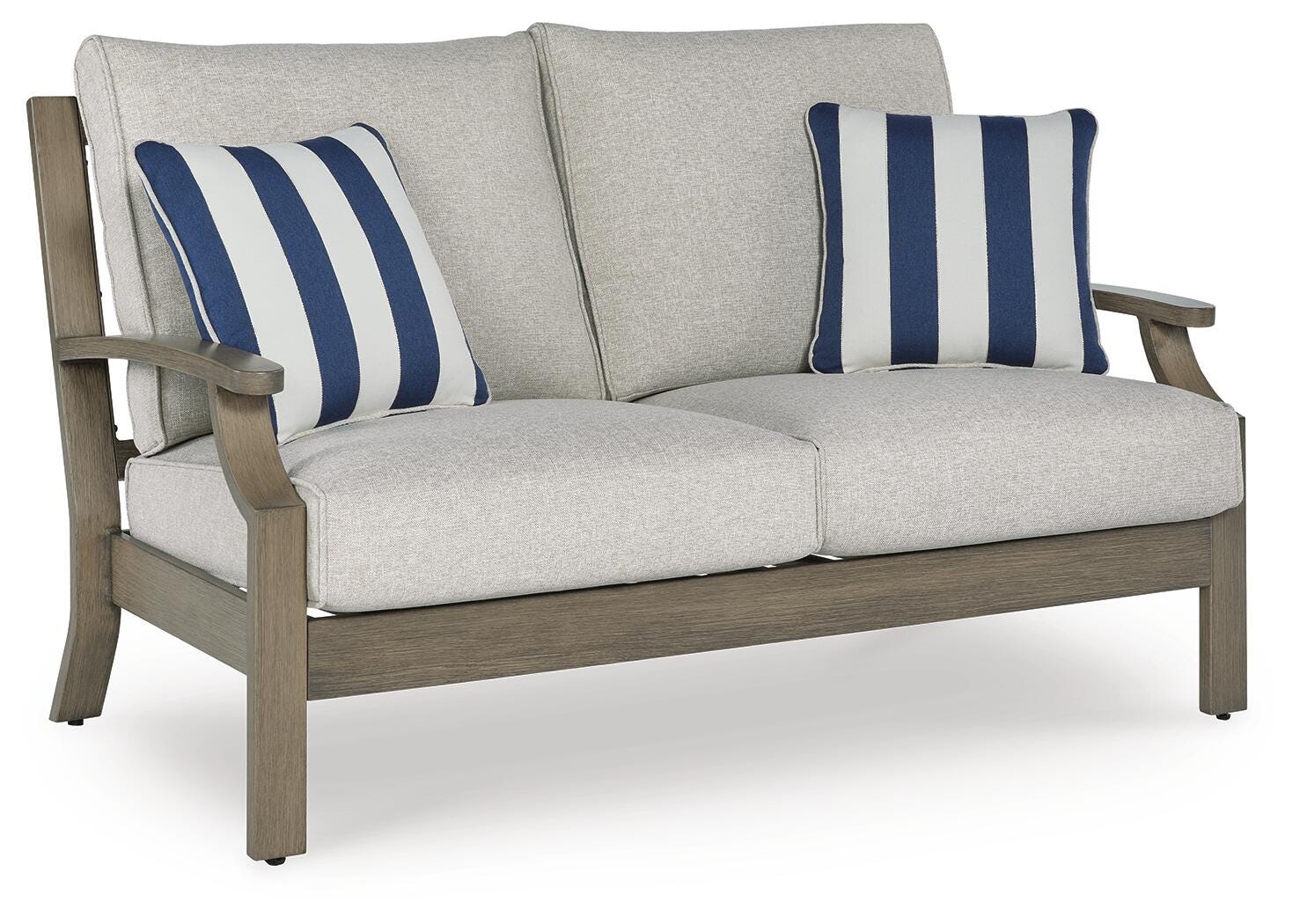 Rainier Ranch Outdoor Loveseat with Cushion (P701-SI) - Image 3
