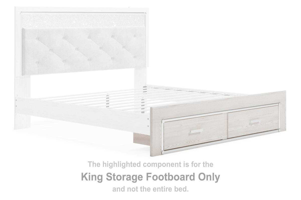 Altyra Storage Footboard - White  (B2640-SI)