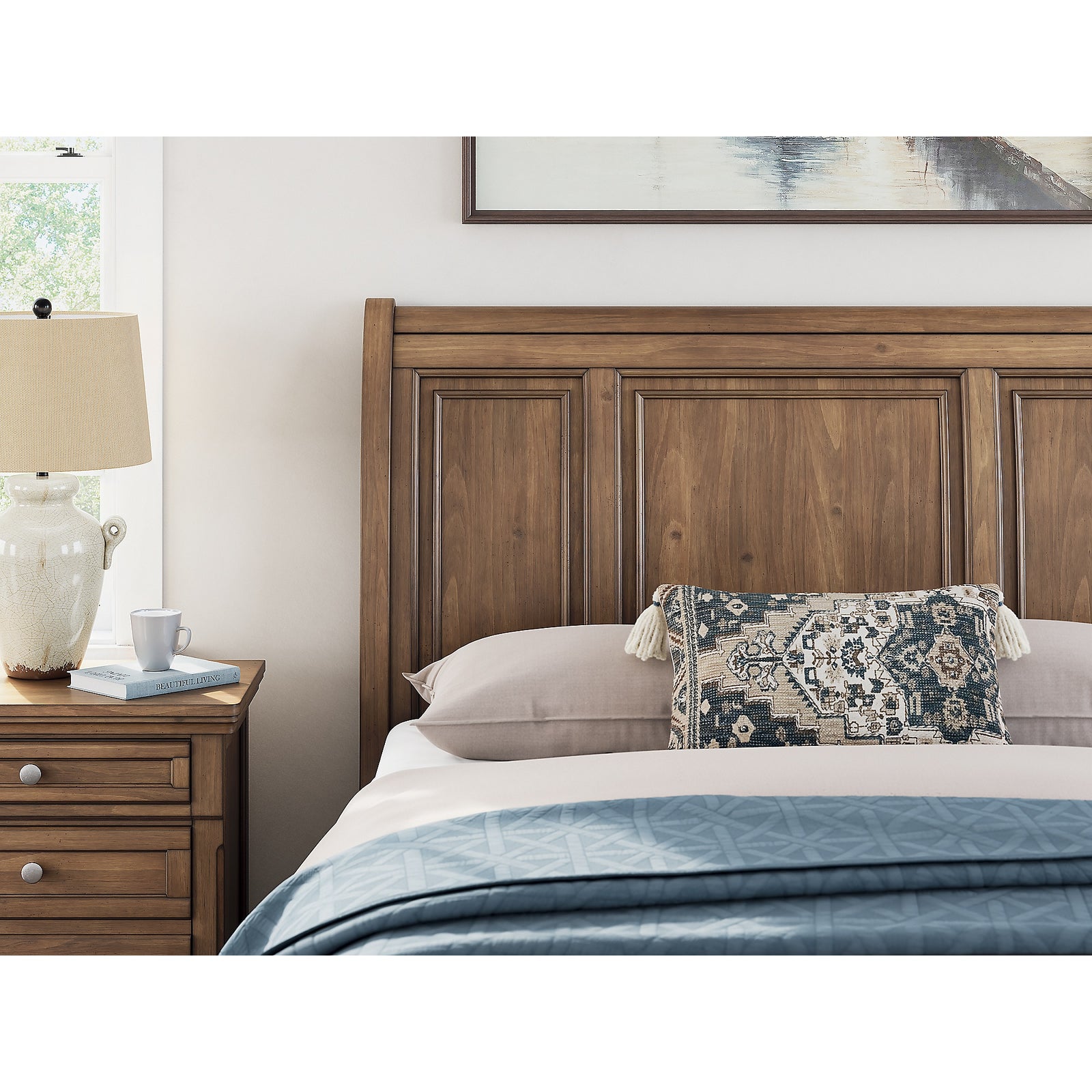 Feddinger Queen Sleigh Storage Bed, Dresser and Mirror (PCB779-SI) - Image 17