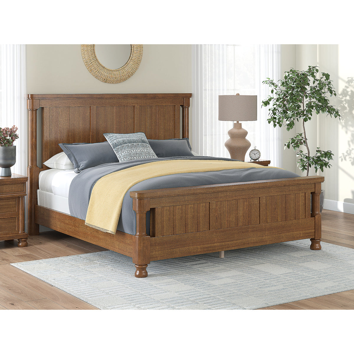 Rowlenstown California King Poster Bed (PCB824-SI) - Image 7