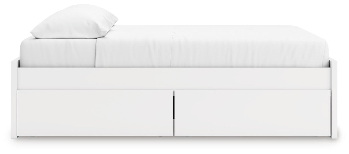 Onita Platform Bed with 1 Side Storage - White  (EB9630-SI) - Image 6
