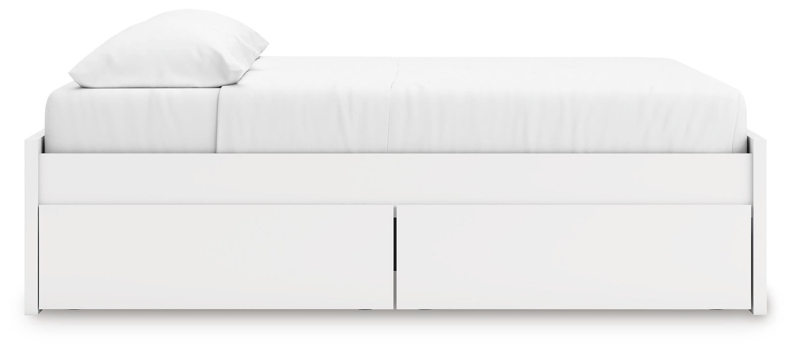 Onita Platform Bed with 1 Side Storage - White  (EB9630-SI) - Image 6