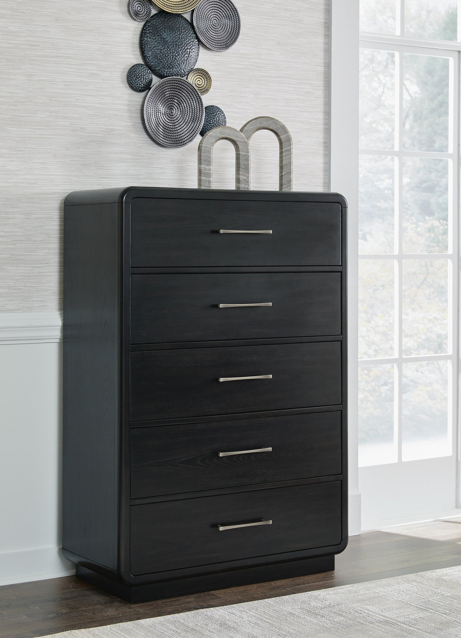 Rowanbeck Panel Bed, Dresser, Mirror, Chest and Nightstand (B821-SI) - Image 17