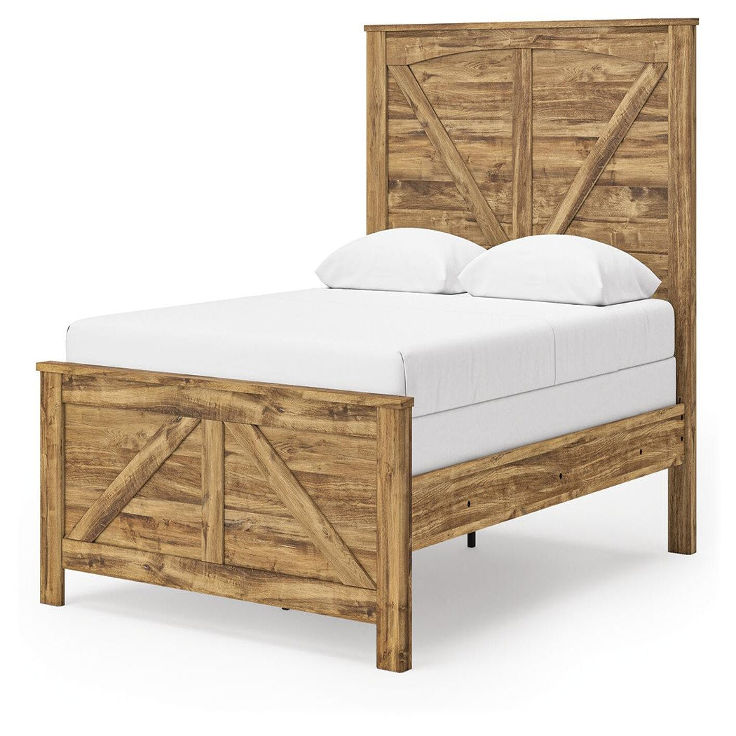 Maystonna Queen Crossbuck Panel Bed, Dresser, Mirror and Nightstand (PCB1580-SI) - Image 14