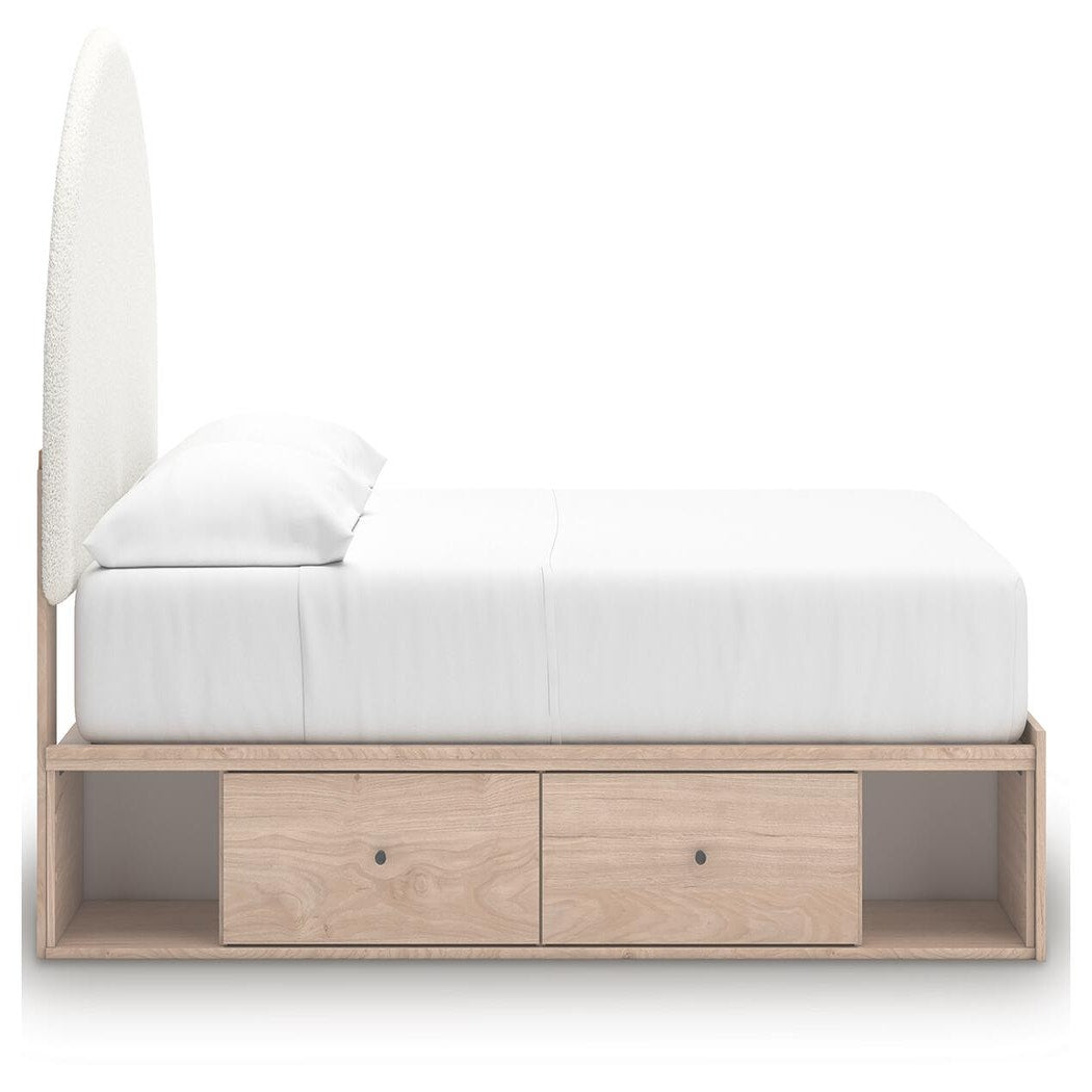 Arloster Full Upholstered Panel Bed with Storage (PCB1566-SI) - Image 8
