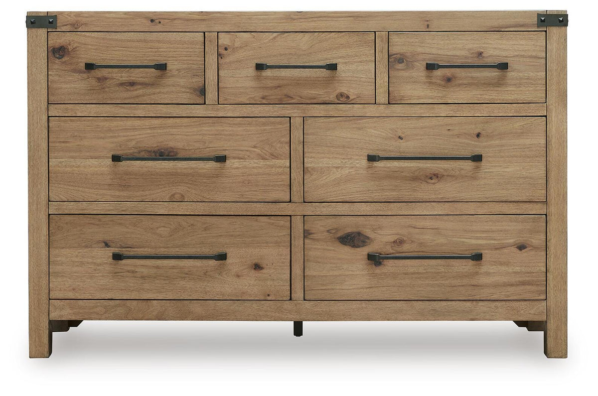 Ridgester Dresser - Light Brown  (B858-SI)