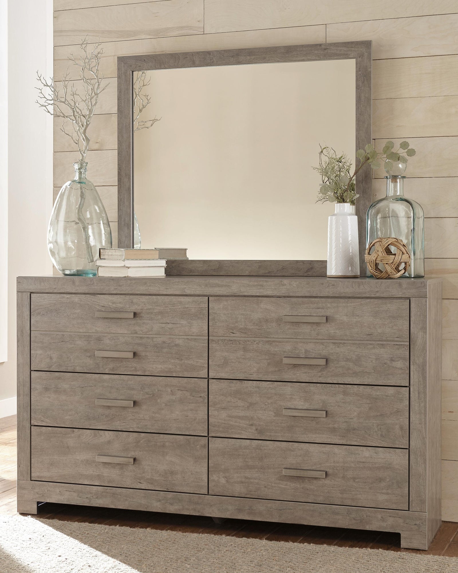 Culverbach Panel Bed, Dresser, Mirror and Chest - Gray  (B070-SI) - Image 7