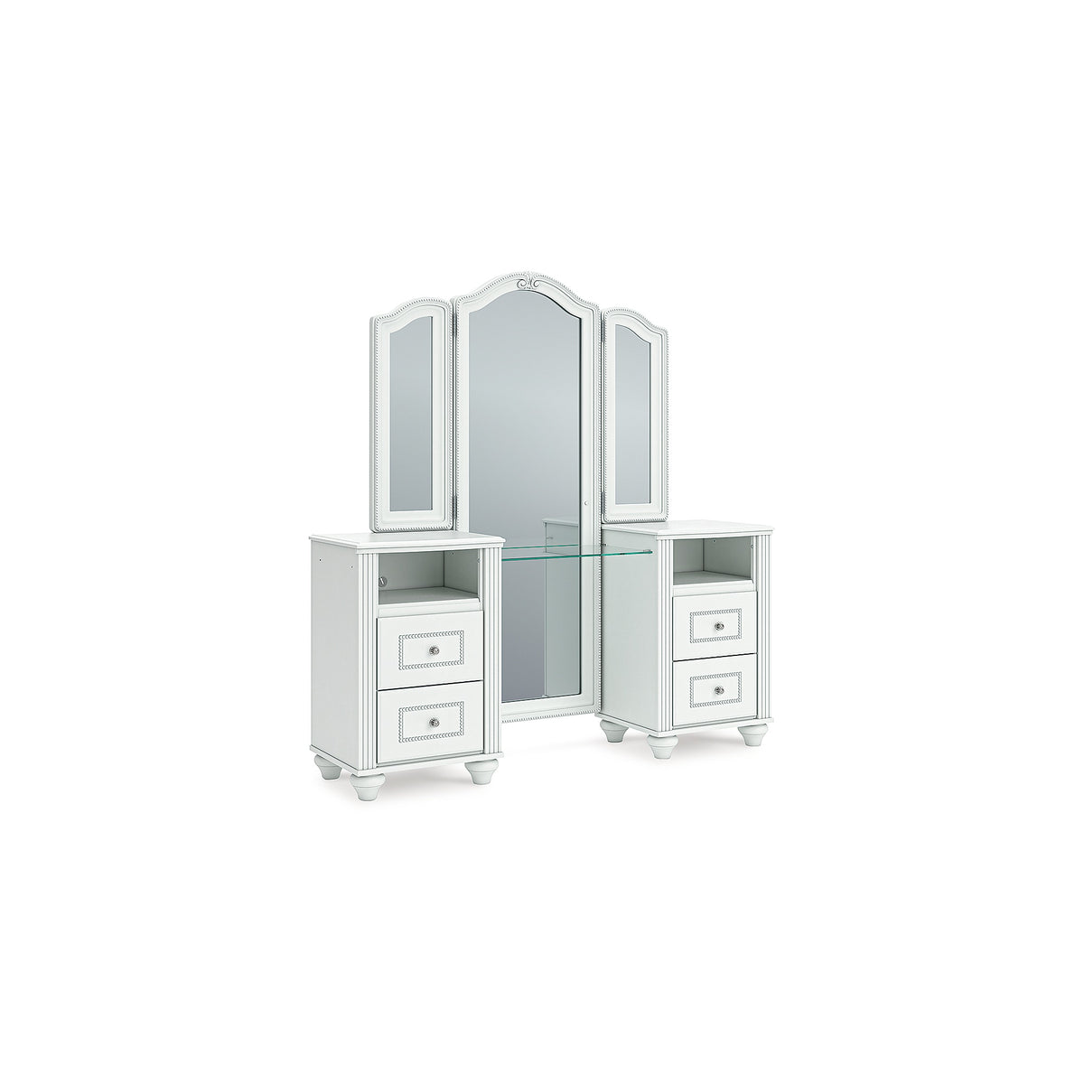 Kozlani Vanity, Mirror and Stool (PCB1819-SI) - Image 8