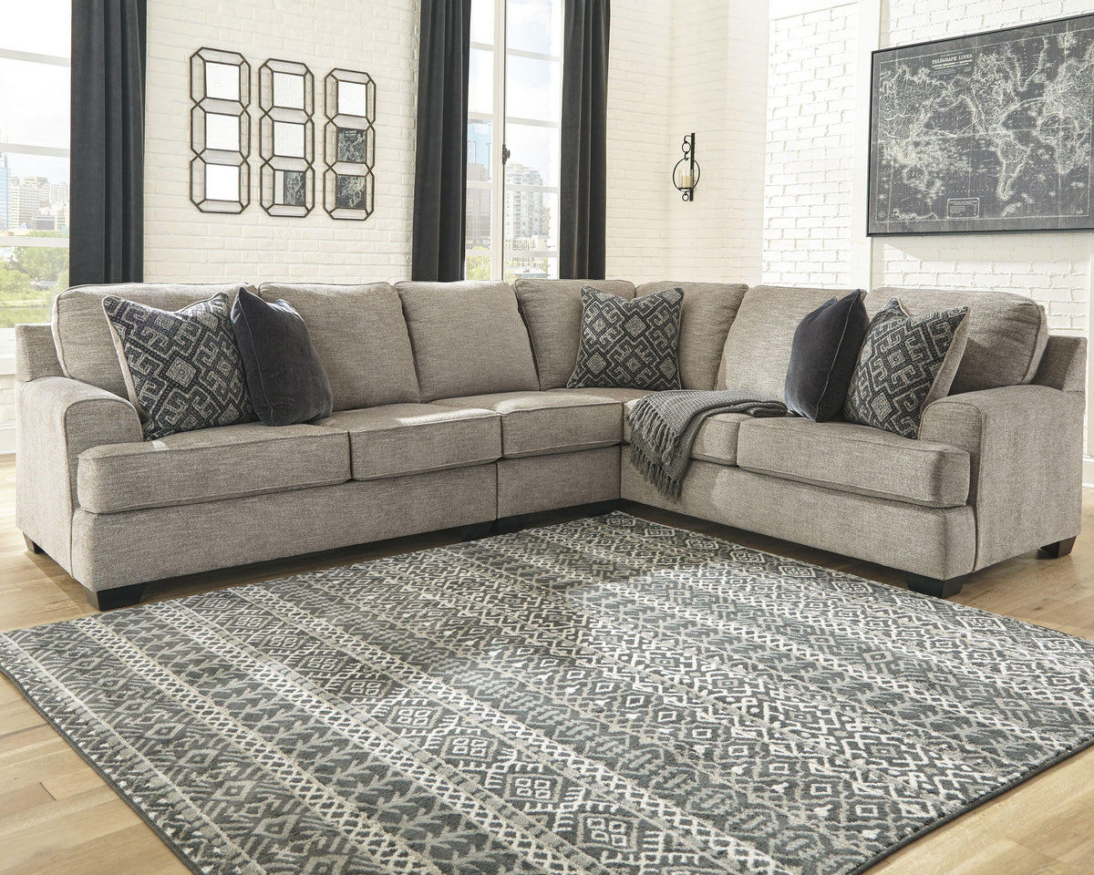 Bovarian 3-Piece Sectional with Ottoman (56103-SI) - Image 3