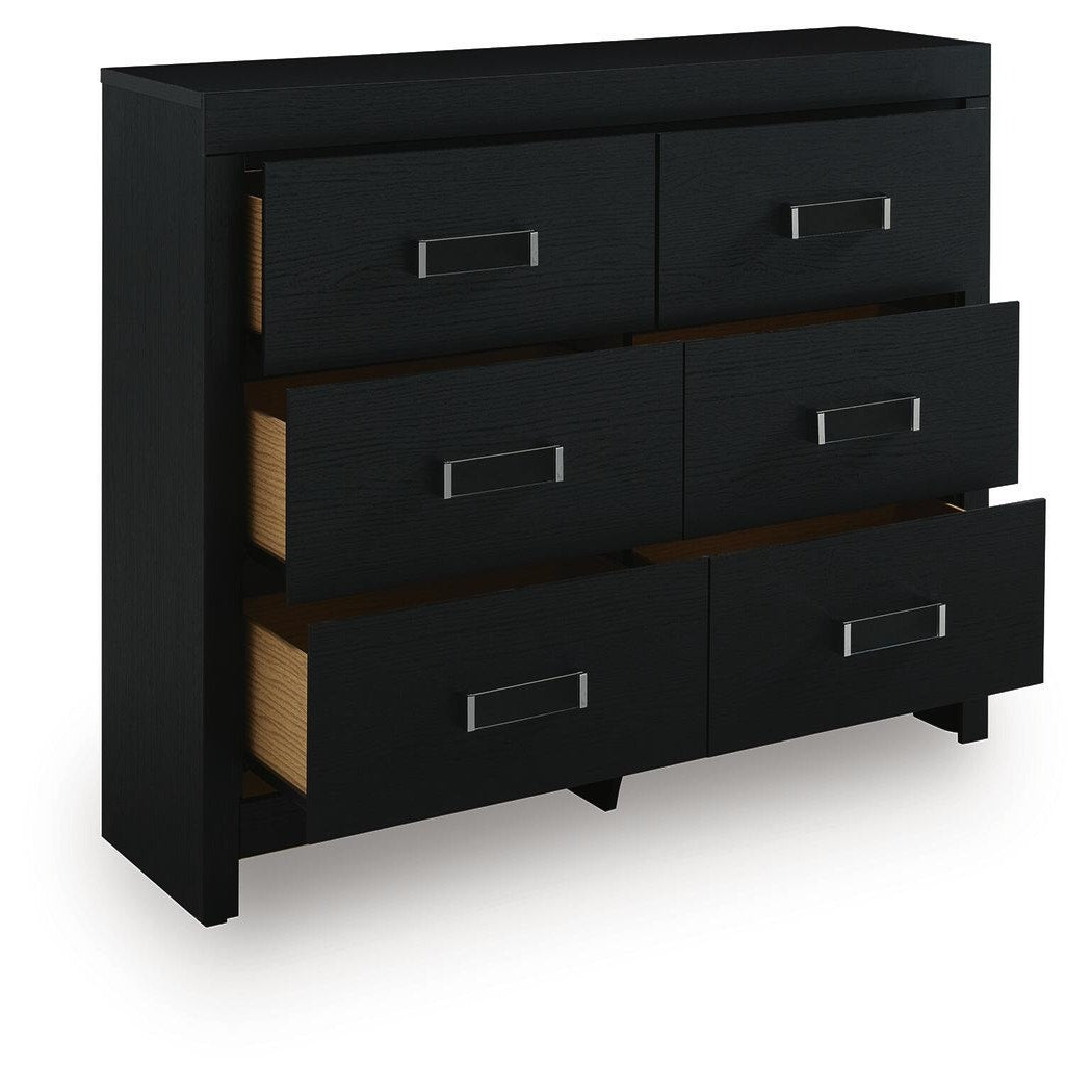 Maeling Queen Upholstered Panel Bed, Dresser and Nightstand (PCB1115-SI) - Image 4