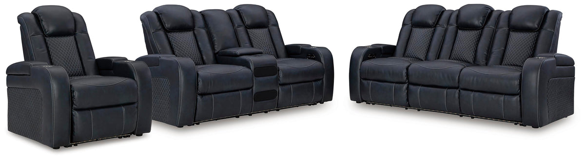 Fyne-Dyme Power Reclining Sofa, Loveseat and Recliner (36603-SI)