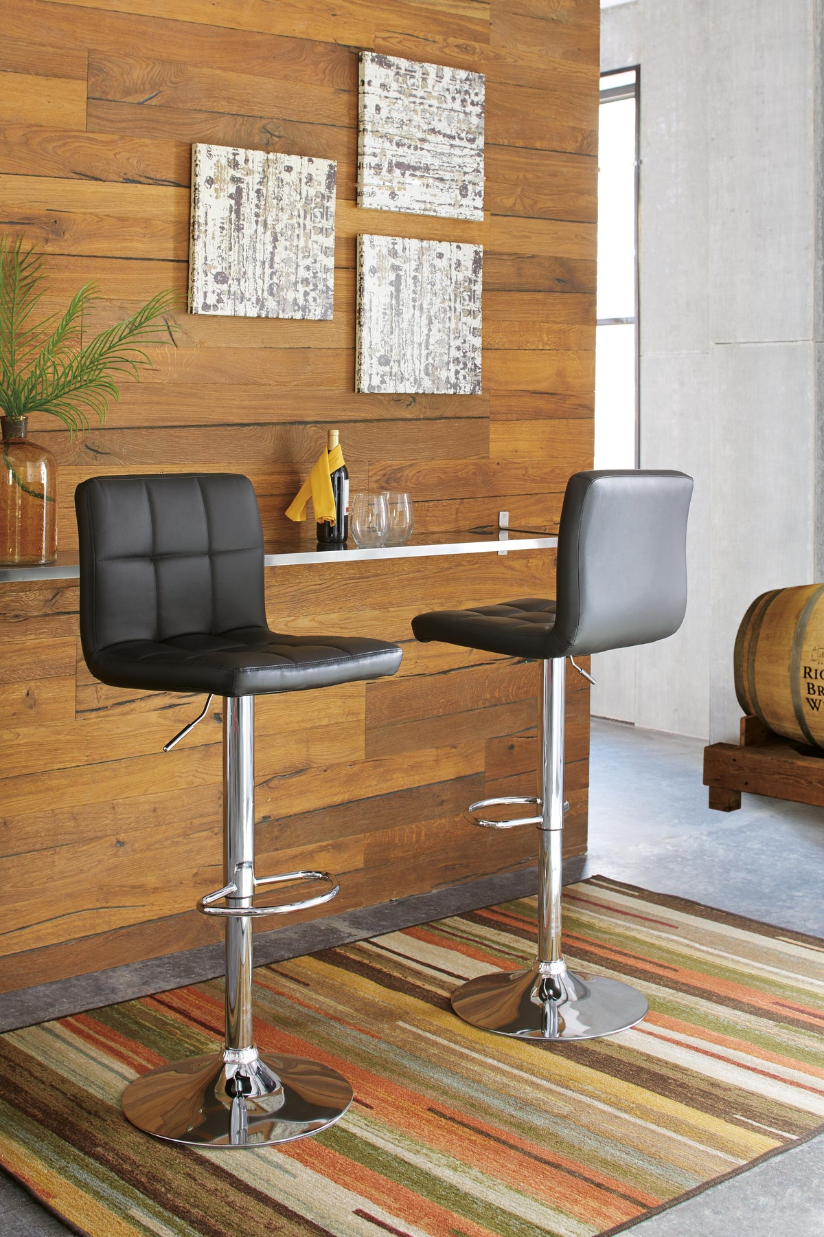 Bellatier Adjustable Height Bar Stool (Set of 2) (D120-SI) - Image 5
