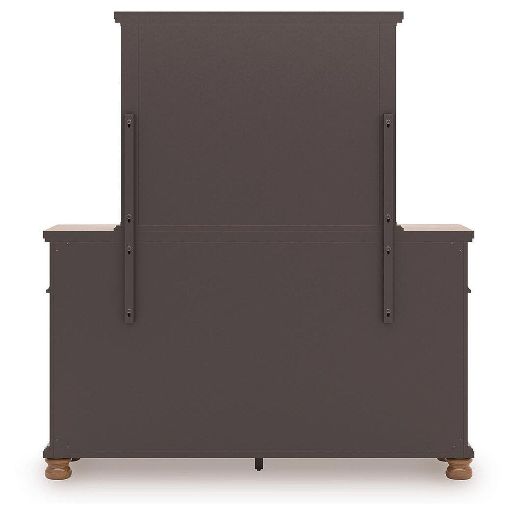Rowlenstown Queen Poster Bed, Dresser and Mirror (PCB824-SI) - Image 5