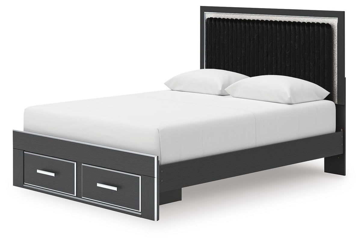 Zuraleus Queen Upholstered Panel Platform Storage Bed, Dresser and Mirror (PCB3380-SI) - Image 15