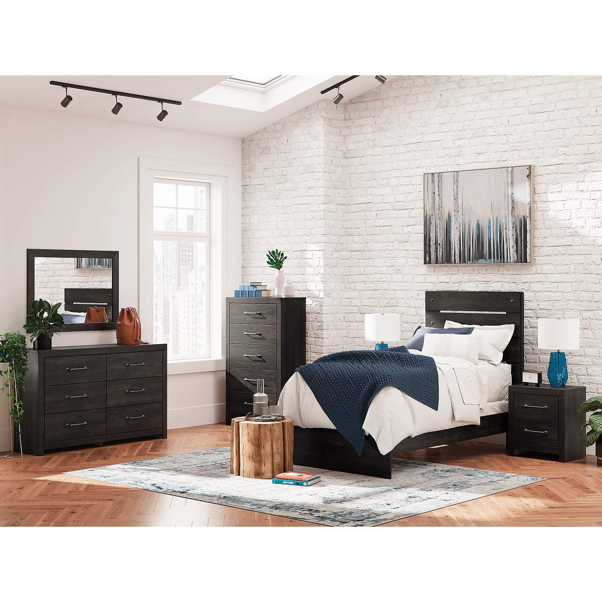 Hollivern Twin Panel Bed (PCB2108-SI) - Image 10