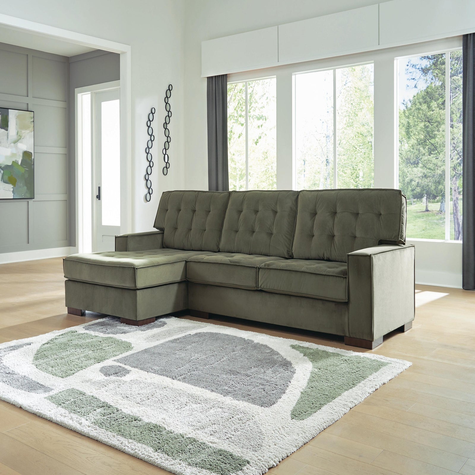 Caspian-Town 2-Piece Sectional with Chaise (PC61702-SI) - Image 2