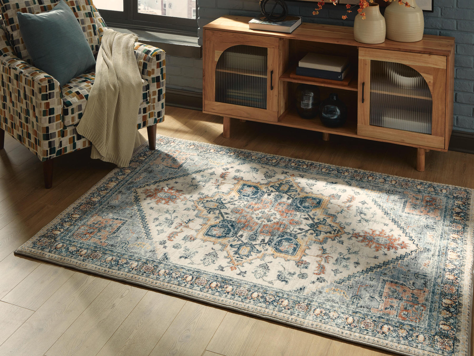 Wallney 5 x 7 Memory Foam Area Rug (R40749-SI) - Image 2