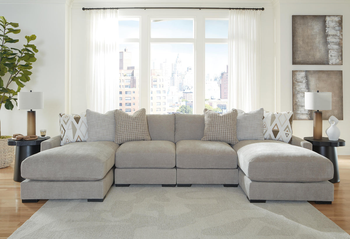 Aslan Court 4-Piece Sofa Pit Sectional (20305-SI) - Image 3