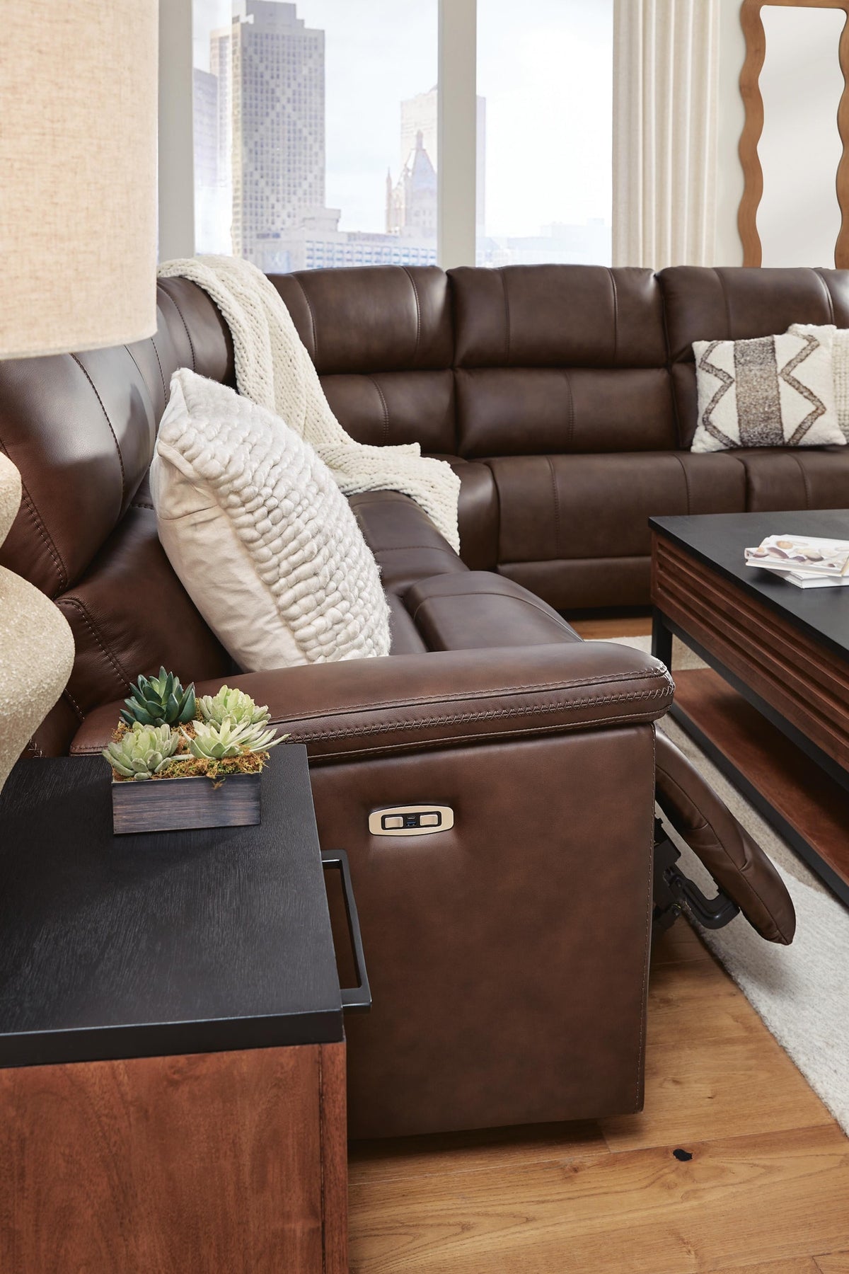 Bleckley 5-Piece Power Reclining Sectional (PCU12001-SI) - Image 4