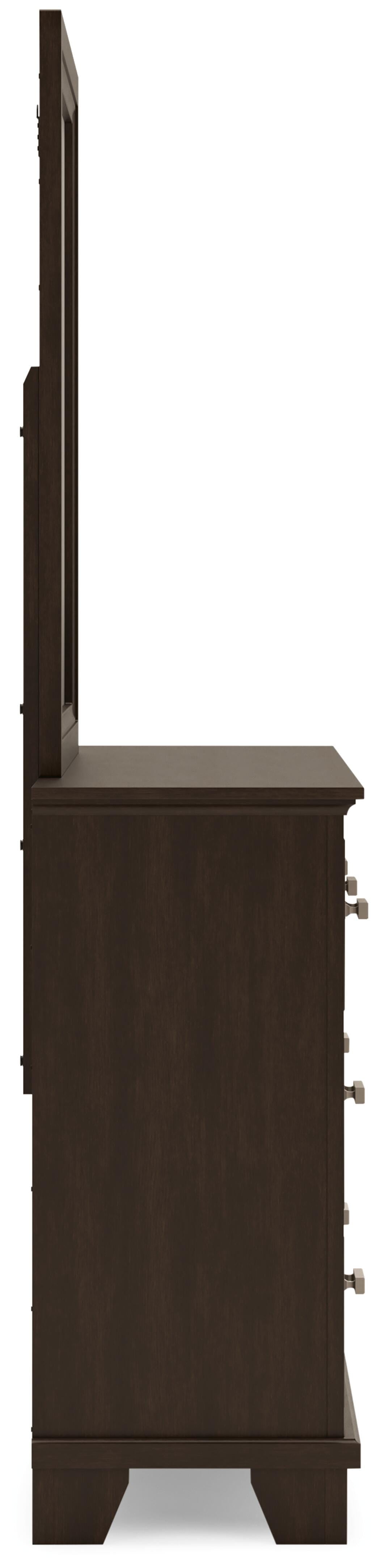 Covetown Dresser and Mirror - Dark Brown  (B441-SI) - Image 4