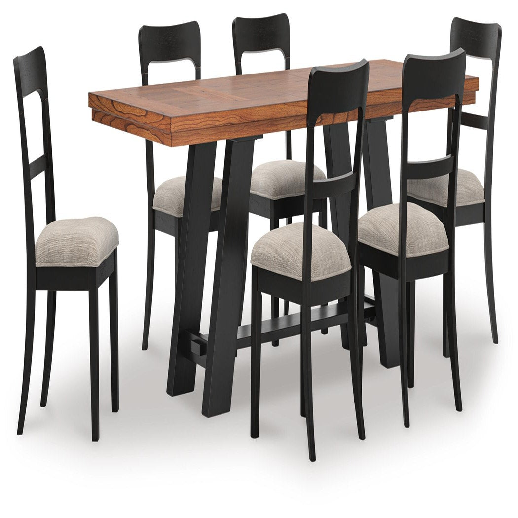 Greddinton Extension Dining Table and 6 Chairs (PCD824-SI)