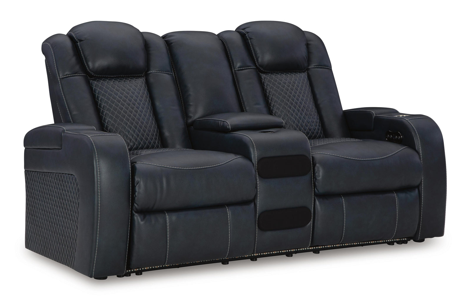 Fyne-Dyme Power Reclining Loveseat with Console (36603-SI) - Image 14