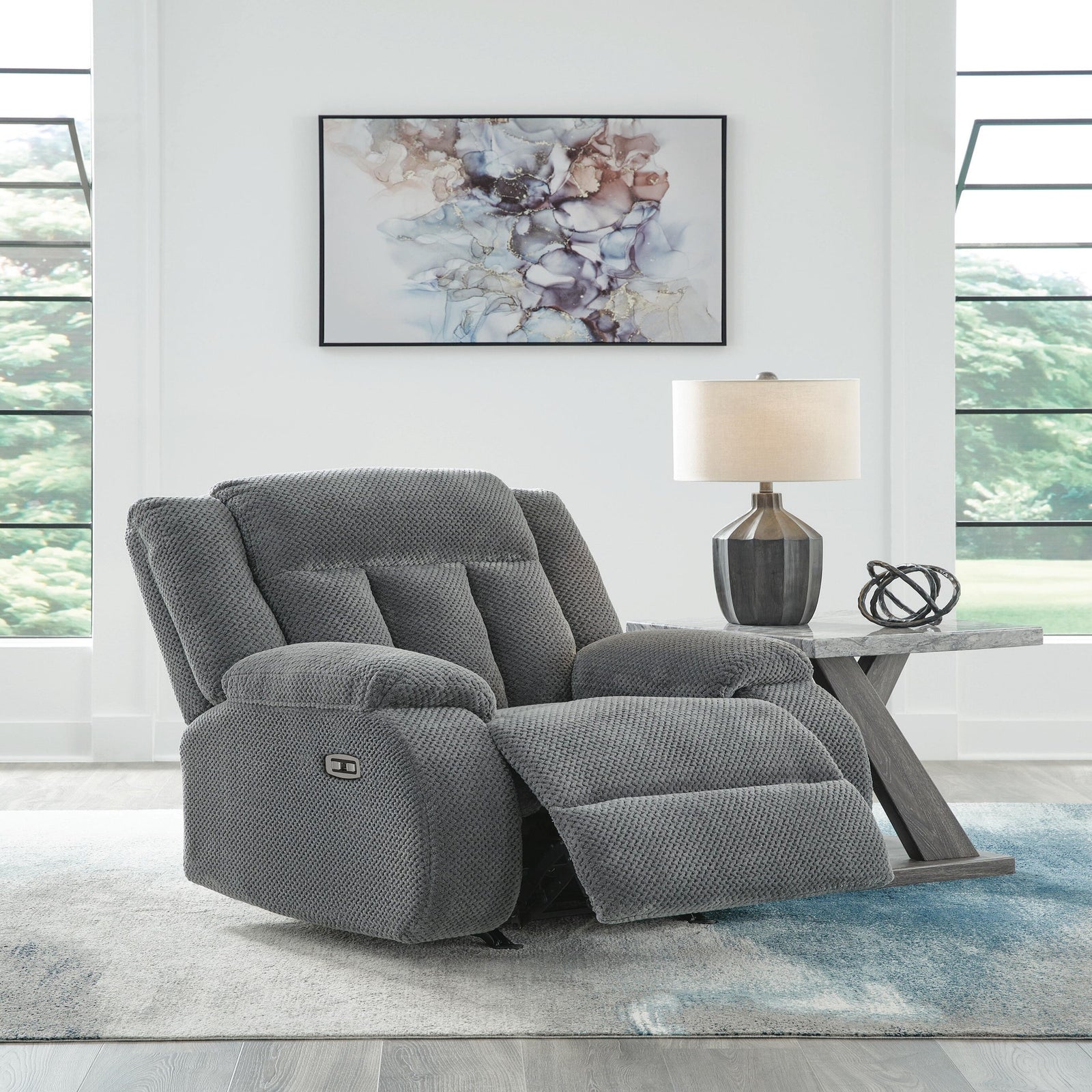 Observation Power Reclining Sofa with Drop Down Table (PC21405-SI) - Image 6