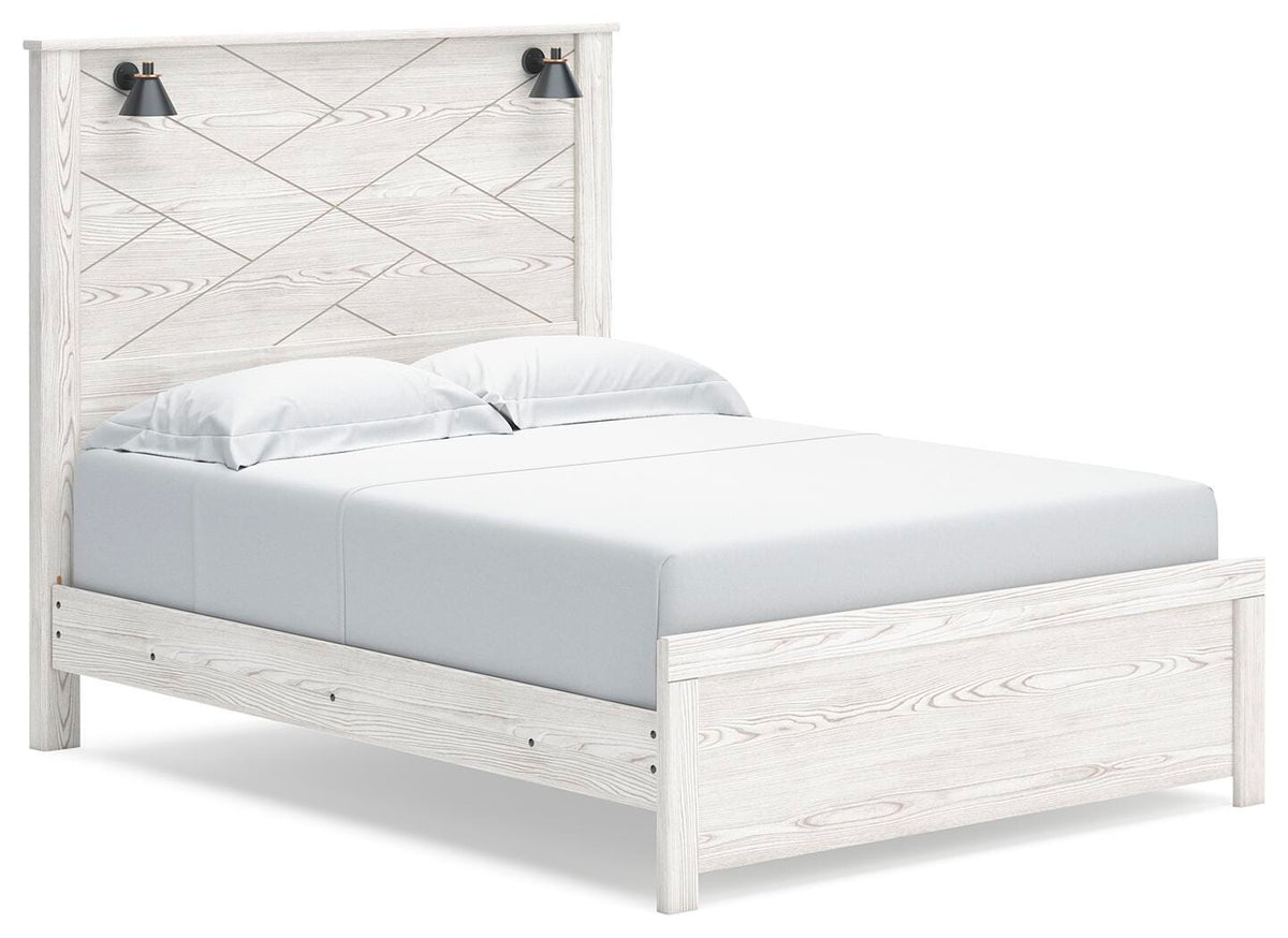 Gerridan Panel Bed, Dresser and Mirror - White/Gray  (B1190-SI) - Image 4