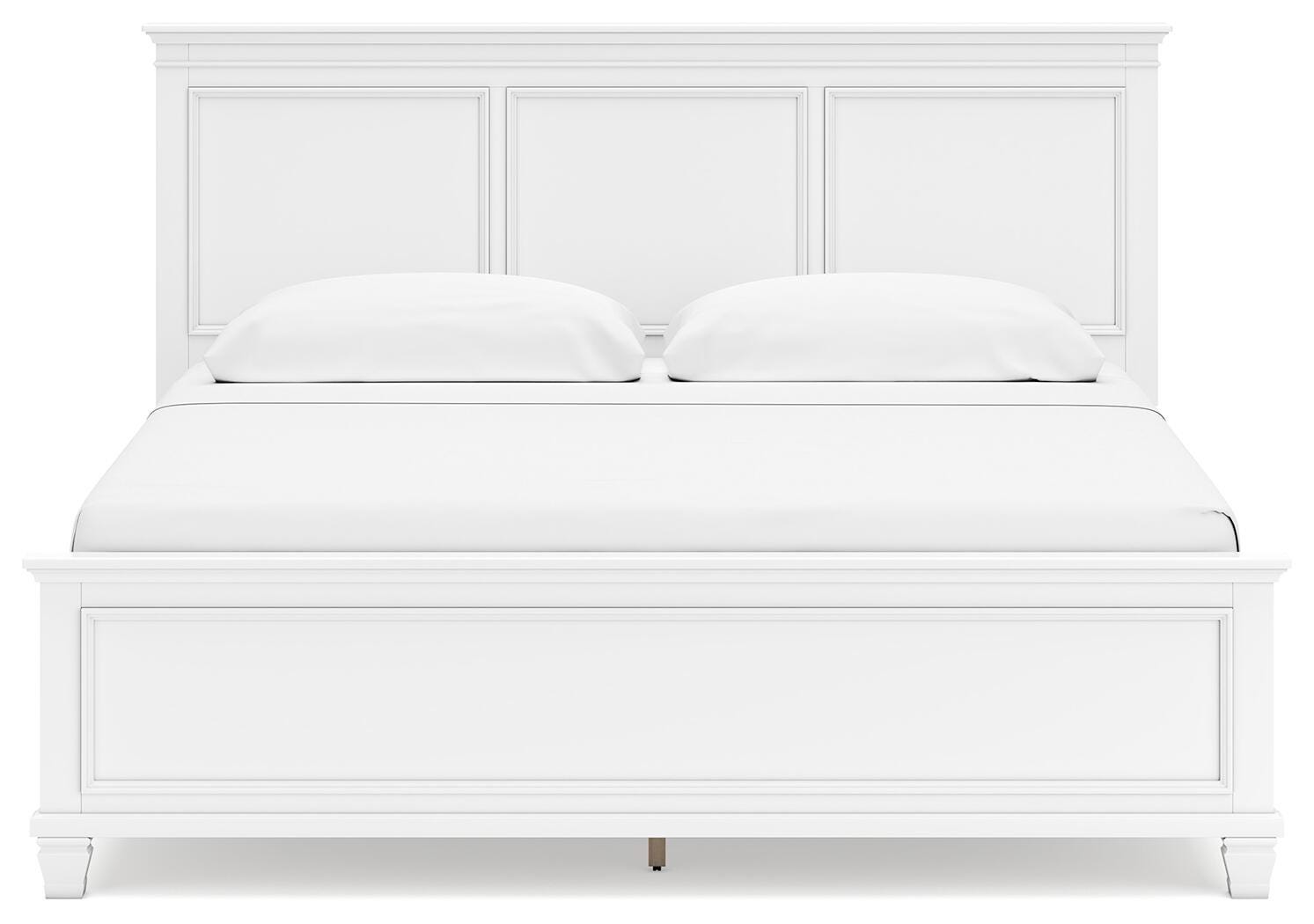 Fortman Panel Bed, Dresser and Mirror - White  (B680-SI) - Image 7
