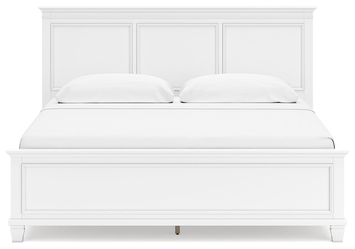 Fortman Panel Bed, Dresser and 2 Nightstands - White  (B680-SI) - Image 10