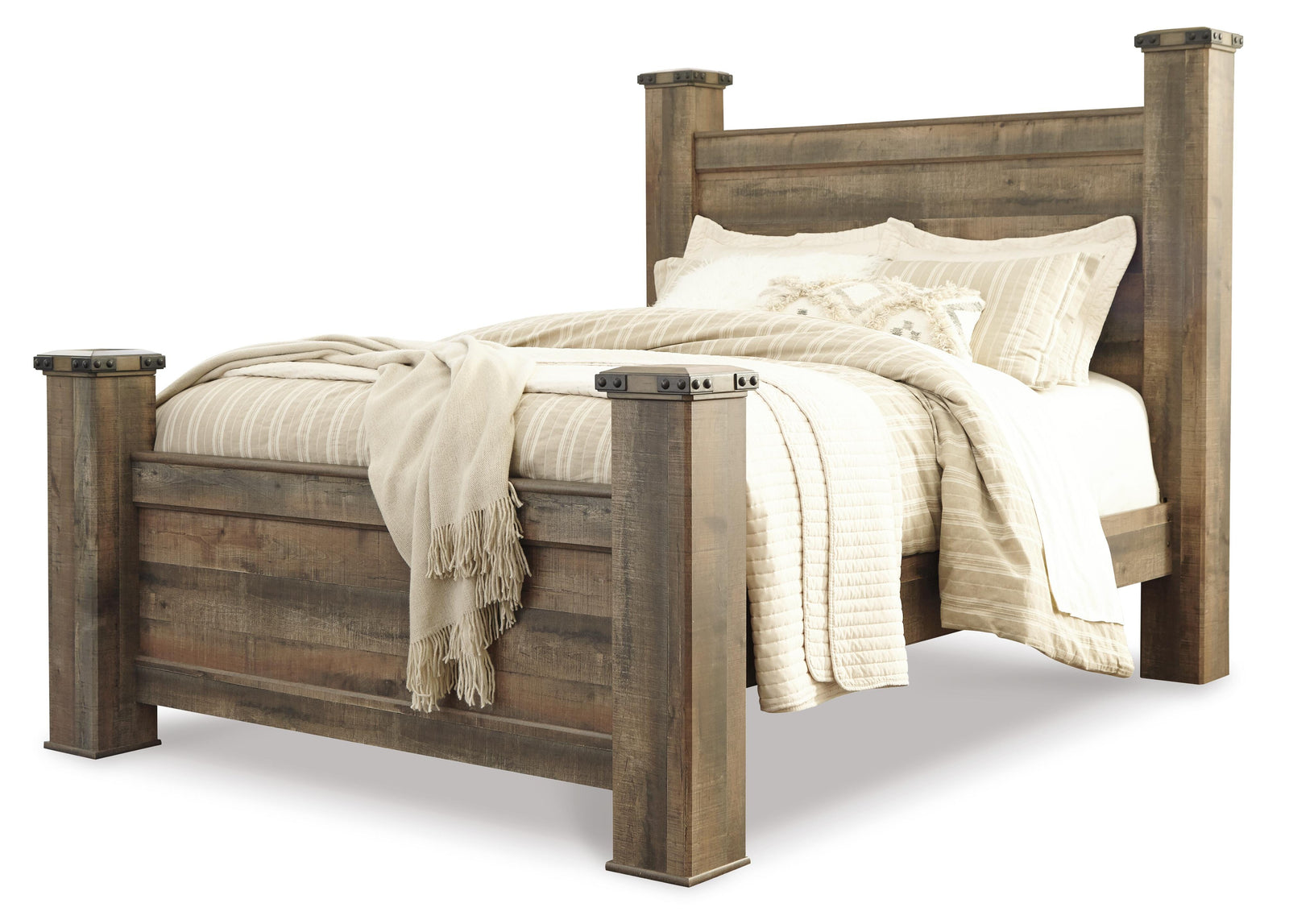 Trinell Poster Bed - Brown  (B446-SI) - Image 3