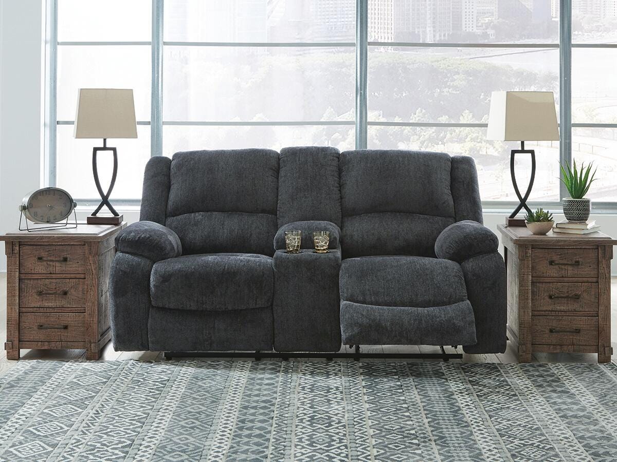 Draycoll Reclining Loveseat with Console and Recliner (76504-SI) - Image 15