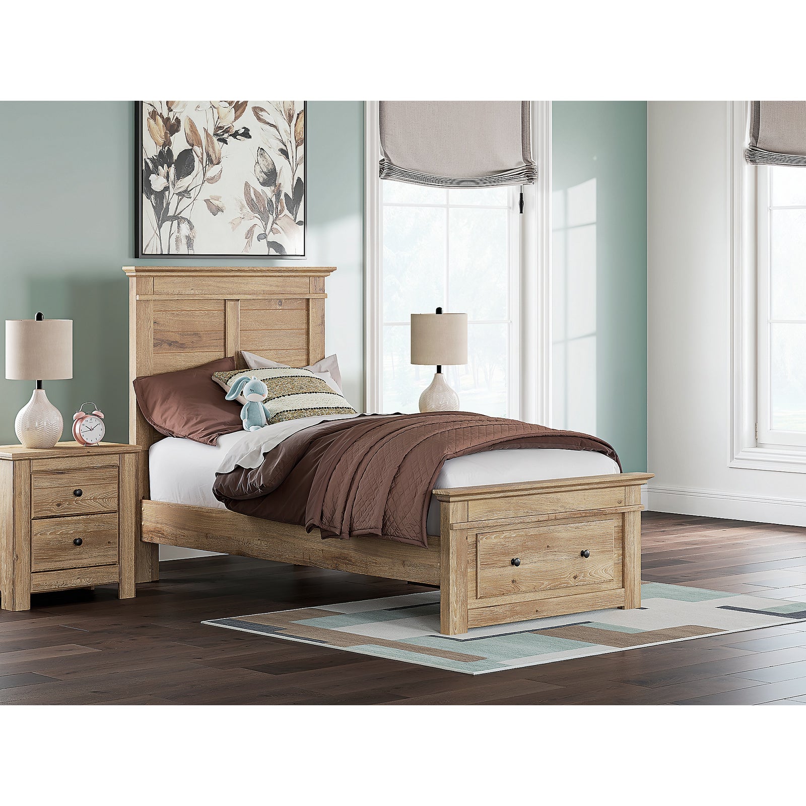 Makidern Twin Panel Storage Bed, Dresser and Mirror (PCB1170-SI) - Image 17